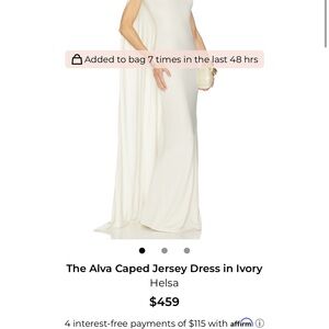 Helsa Alva Caped Jersey Dress